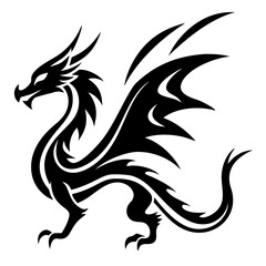 Majestic Dragon Silhouette Vector Art 