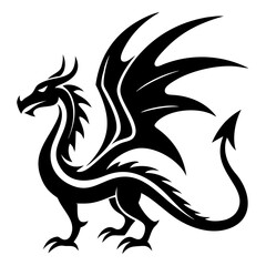 Majestic Dragon Silhouette Vector Art 