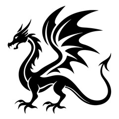 Majestic Dragon Silhouette Vector Art 