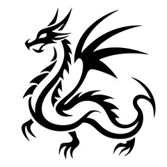 Majestic Dragon Silhouette Vector Art 