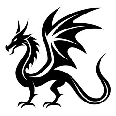 Majestic Dragon Silhouette Vector Art 