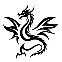 Majestic Dragon Silhouette Vector Art 