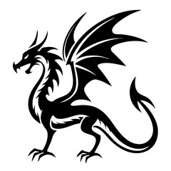 Majestic Dragon Silhouette Vector Art 