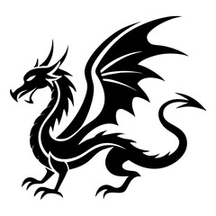 Majestic Dragon Silhouette Vector Art 
