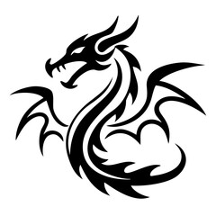 Majestic Dragon Silhouette Vector Art 
