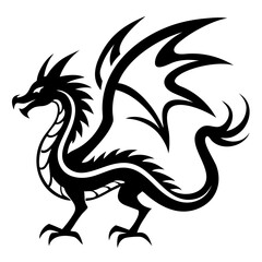 Majestic Dragon Silhouette Vector Art 