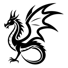 Majestic Dragon Silhouette Vector Art 