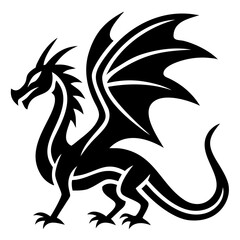 Majestic Dragon Silhouette Vector Art 