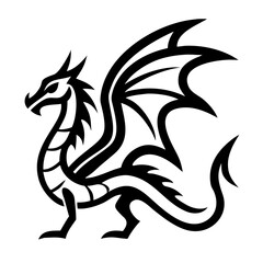 Majestic Dragon Silhouette Vector Art 