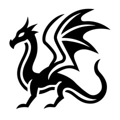 Majestic Dragon Silhouette Vector Art 