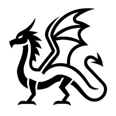 Majestic Dragon Silhouette Vector Art 