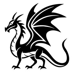 Majestic Dragon Silhouette Vector Art 