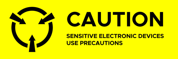 sensitive electronic devices warning label
