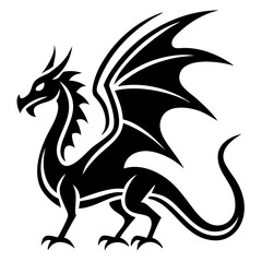 Majestic Dragon Silhouette Vector Art 