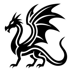 Majestic Dragon Silhouette Vector Art 
