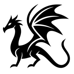 Majestic Dragon Silhouette Vector Art 