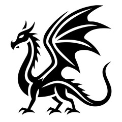 Majestic Dragon Silhouette Vector Art 