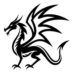 Majestic Dragon Silhouette Vector Art 