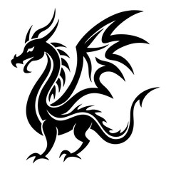 Majestic Dragon Silhouette Vector Art 