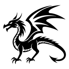 Majestic Dragon Silhouette Vector Art 
