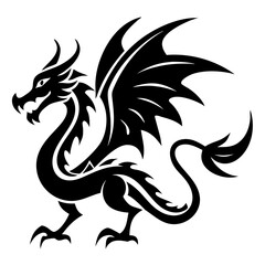 Majestic Dragon Silhouette Vector Art 