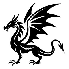 Majestic Dragon Silhouette Vector Art 