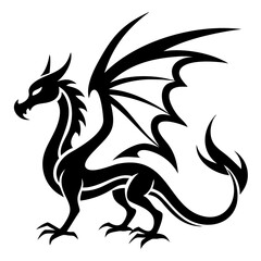 Majestic Dragon Silhouette Vector Art 