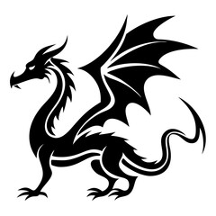 Majestic Dragon Silhouette Vector Art 