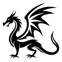 Majestic Dragon Silhouette Vector Art 