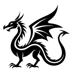 Majestic Dragon Silhouette Vector Art 