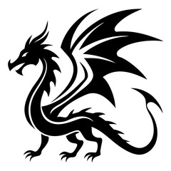 Majestic Dragon Silhouette Vector Art 