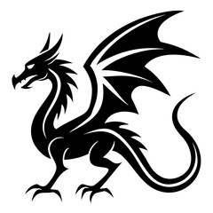 Majestic Dragon Silhouette Vector Art 