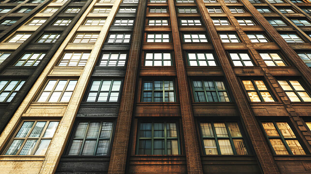 Brown Beige Black Brick Building Facade City Architecture - Powered by Adobe