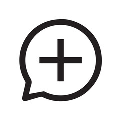 Fototapeta premium Vector red cross icon symbol medical aid button illustration