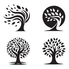 Tree icon Silhouettes Vector illustration design.