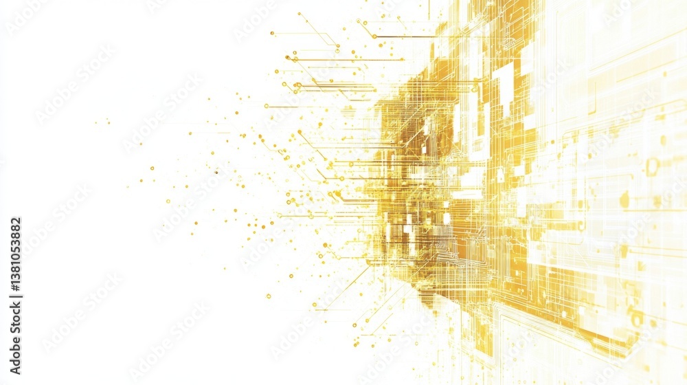 Poster dynamic digital transformation virtual space abstract visualization futuristic environment conceptua