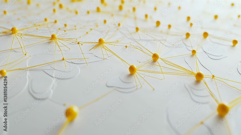 Poster dynamic connectivity patterns abstract visualization digital art modern design macro perspective con