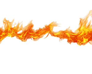 Abstract Fiery Orange And Yellow Flames On Transparent Background, PNG