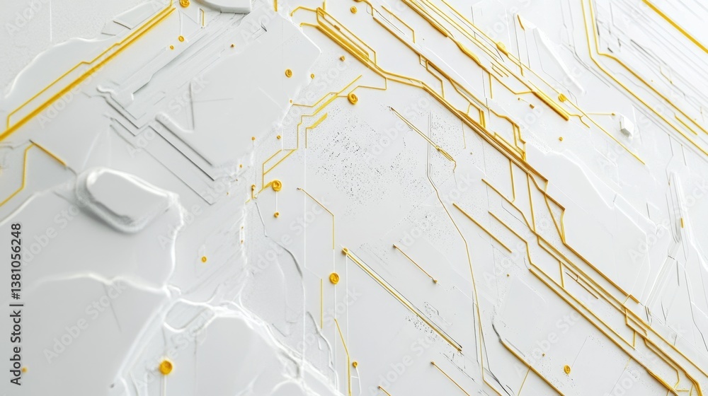 Poster dynamic circuit design in modern technology digital landscape abstract art futuristic environment ar