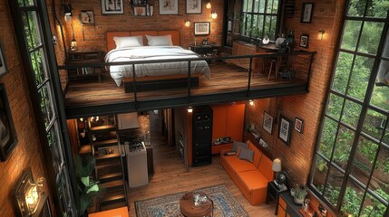 Stunning Loft Apartment Design: Industrial Chic Meets Modern Comfort