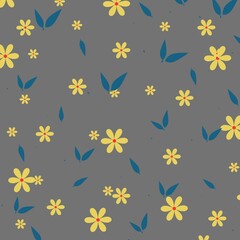 seamless pattern, Trendy seamless chamomile, daisies ditsy pattern. Fabric design with simple flowers. Vector cute flower pattern for fabric, wallpaper, wrap paper, background or abstract 