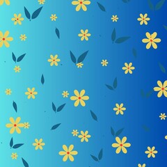 seamless floral pattern, Trendy seamless chamomile, daisies ditsy pattern. Fabric design with simple flowers. Vector cute flower pattern for fabric, wallpaper, wrap paper, background or abstract 