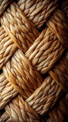 Intricate woven basket texture in vertical form for design and craft inspiration