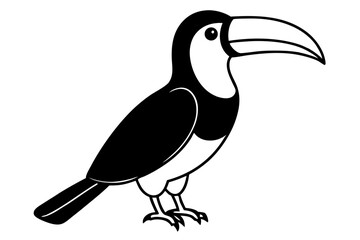 Toucan silhouette vector illustration