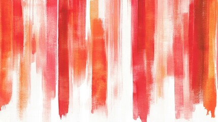 Vibrant abstract red and orange brush strokes on white background for artistic design