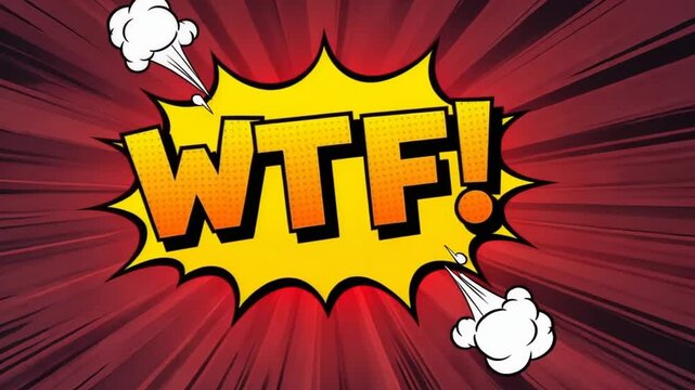 WTF! Comic Book Style Speech Bubble Graphic Design - Powered by Adobe
