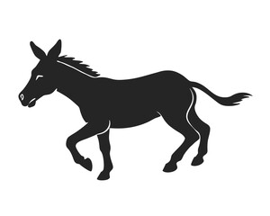 Donkey silhouette vector illustration