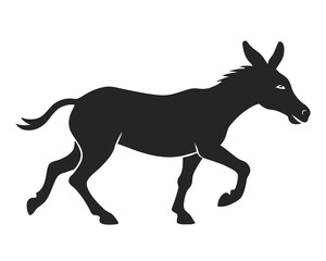 Donkey silhouette vector illustration