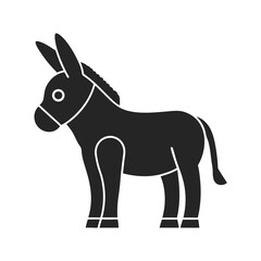 Donkey  icon silhouette vector illustration