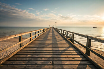 wooden bridge over the river